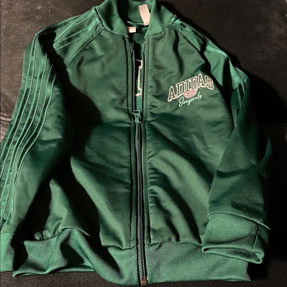 Adidas Kids Emerald Green Track Jacket